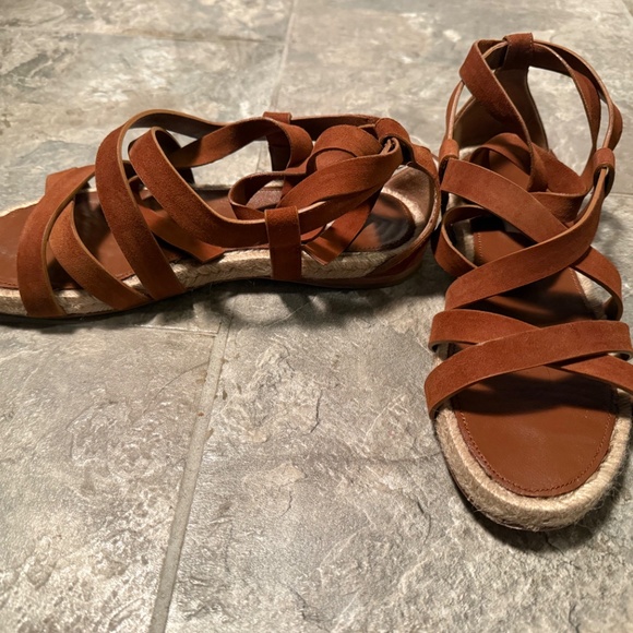 Miu Miu Brown Suede Espadrille Sandals - Picture 2 of 5